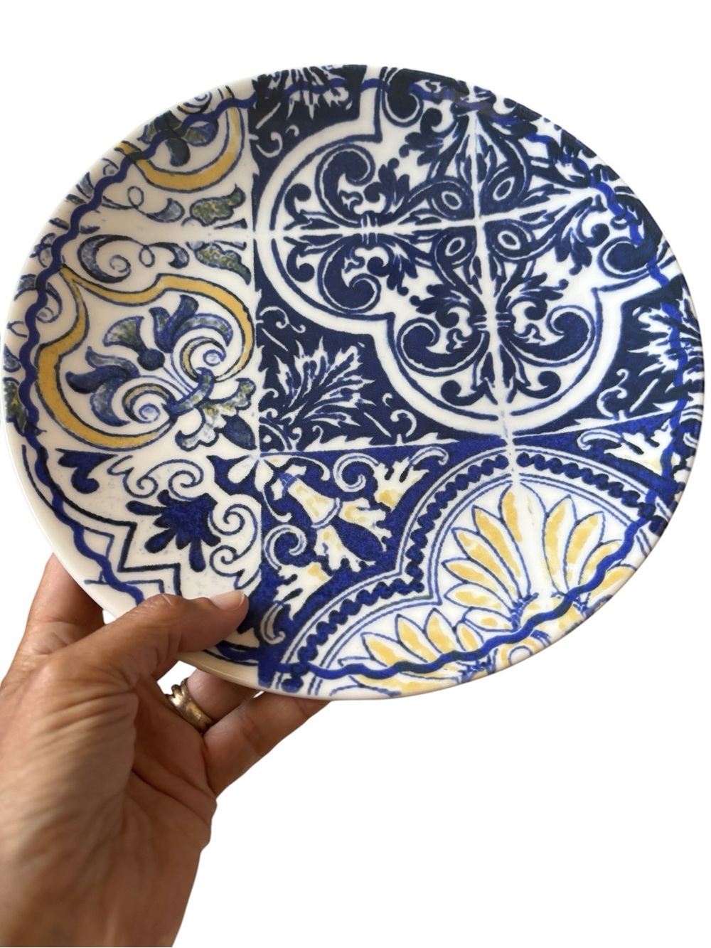 Pier 1 Imports Azul Tile Plate Made in Portugal Set of 6- NWT